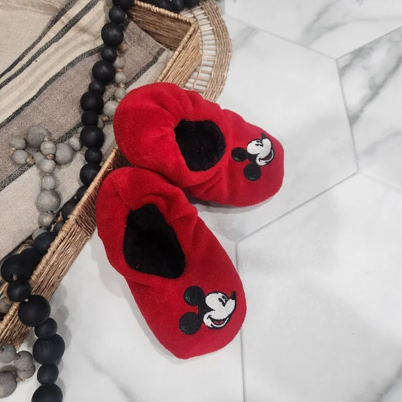 Disney Red Mickey Mouse Kids Slippers - Picture 2 of 10